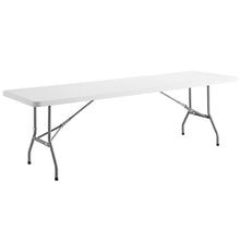PRO&Family 5 Pack! 96" x 30" White Plastic Folding Table. Folding Desk Bar Table Coffee Table Folding Camping Table Outdoor Bar Portable Table Foldable Table Bistro Table