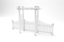 Vita Fairfield Deluxe Arbor with Cottage Gate & Wings