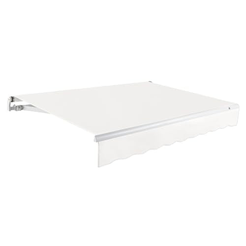 Awntech 12' Maui Right Motor (12' x 10') Retractable Patio Awning, White