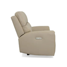 Flexsteel Jarvis Power Reclining Loveseat with Power Headrests, Top Grain Leather, Zero Gravity Recline, Blue Steel Spring™, USB Charging Ports, Parchment Tan