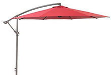 RWGOVLU Cantilever Garden Parasol with Crank Handle and Tilting, 3m Patio Sunshade, UV Protective 50+, Garden Offset Patio Umbrella for Outdoor Sun Shade