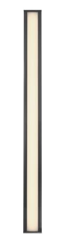 Eurofase Dulton 1-Light LED Outdoor Wall Sconce – 61.5" Matte Black Modern Exterior Wall Light, Smoked Glass Shade, Wet-Rated for Porch, Patio & Entryway