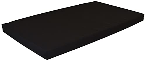 Furniture Barn USA Twin Outdoor VersaLoft Bed Cushion, Black, 4" Thick