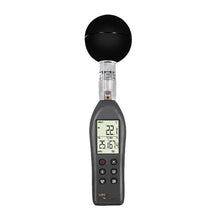 Thermometer Hygrometer, AZ87786 WBGT Data Logger Black Ball Comprehensive Temperature Heat Index Meter Earth Humidity,for Home, Garden, Patio