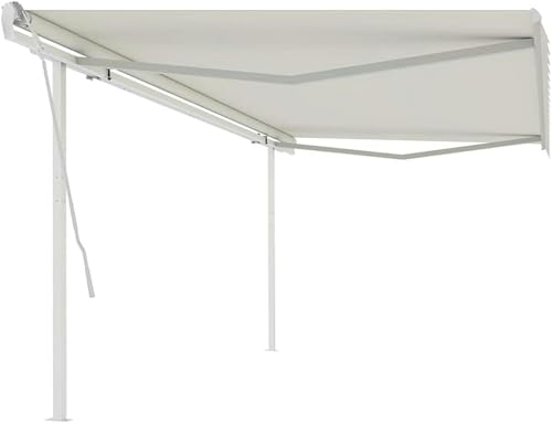 YAFODUTE Manual Retractable Awning Awning Retractable Patio awnings Remote sunsetter Manual Door Window Sunshade shelter Outdoor Canopy Exterior Shade carpa（Frame Included ）