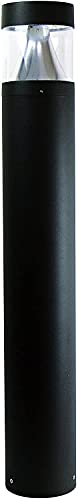 Solus Round Tunable LED Bollard – Switchable Wattage (12W–22W), 1600–3000 Lumens – Adjustable CCT 3000K/4000K/5000K – Black or Bronze Path Light (Black, Round/Single Pack)