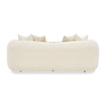 Michael Amini Sassani Chenille Loveseat - Crepe/Gold