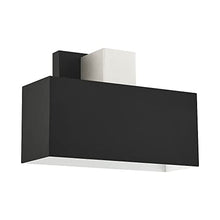Livex Lynx 1 Light Outdoor ADA Wall Sconce Black with Brushed Nickel Accents