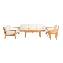 Afuera Living Outdoor Teak Wood Coffee Table, 48 x 24 x 18 in, Natural Oil Finish, Sustainable Plantation Teak, Chunky Base for Stability, Rectangular Patio Table for Drinks and Snacks