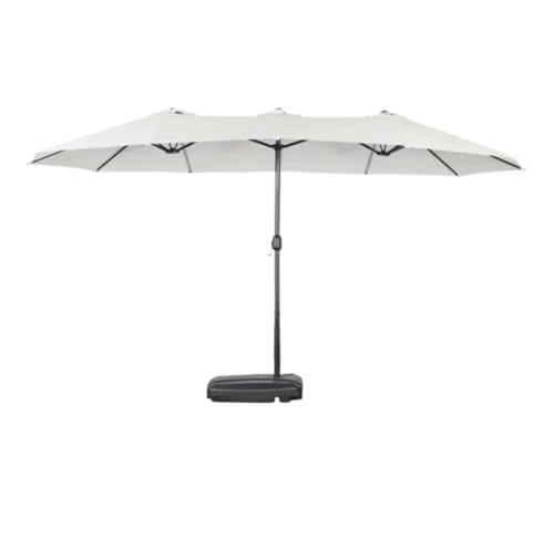 RJYYYDS Patio Umbrella Beach Umbrella 14.9ft Patio Umbrella Double-Sided Outdoor Extra Large Umbrella with Crank and Base for Lawn Backyard Parasol Outdoor Garden Sun Umbrella,B-with Base