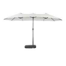 RJYYYDS Patio Umbrella Beach Umbrella 14.9ft Patio Umbrella Double-Sided Outdoor Extra Large Umbrella with Crank and Base for Lawn Backyard Parasol Outdoor Garden Sun Umbrella,B-with Base