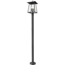 Z-Lite 5015PHBR-567P Rainer 4 Light 98" Tall Post Light - Black