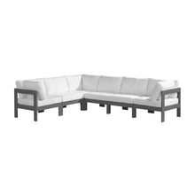 Outdoor Escape White Fabric Outdoor Patio Modular Sectional with Contemporary Style, Comfortable Seating, Durable Frame, Suitable for Outdoor Living Spaces