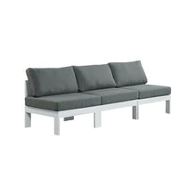 Outdoor Escape Gray Fabric Outdoor Patio Modular Sofa with Contemporary Style, All-Weather Upholstery, Seat Width 86.25 Inches, 1-Piece Set