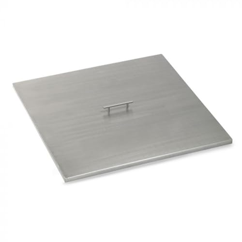American Fire Products | Square Burner Pan Cover | Stainless Steel Lid for 30" x 30" Outdoor Fire Pit or Table | for Natural Gas or Propane Fires | 33" x 33" x 1.5"