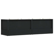YUOGHRTFE Poly Rattan Patio Bed with Seat Cushion and Pillows, Adjustable 7-Position Sun Lounger with Powder-Coated Steel Frame, Black