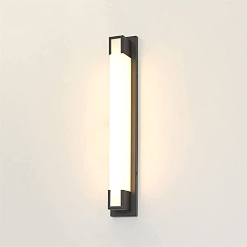 RYTM Modern Porch Garden Long Wall Lamp, Outdoor Wall Sconce Waterproof LED Wall Light Exterior & Indoor Decor Lighting Fixture, Entryway Stainless Steel Wall Mount Light (6000k 50cm)
