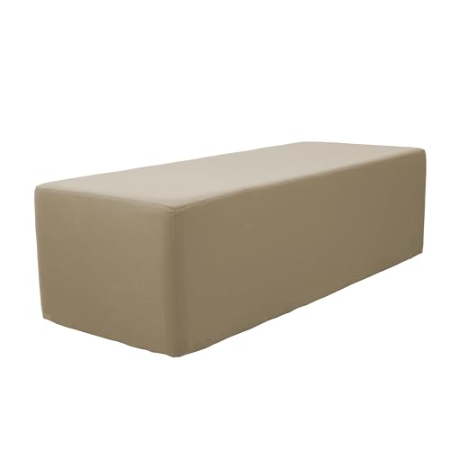 FDP 24" x 60" Rectangle Oversized Outdoor Ottoman Featuring Sunbrella Fabric - Weather-Resistant, Fade-Resistant, Assembled Patio Furniture for Backyard, Poolside Seating, 18" H - Spectrum Sand