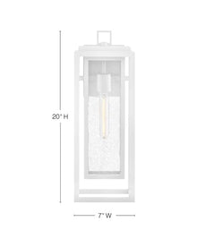 Hinkley Republic Large Outdoor Wall Mount Lantern, Textured White