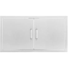 BBQGUYS Signature 40-Inch Stainless Steel Double Access Door for Outdoor Kitchens, 304 Grade Stainless Steel, Flush Mount Design, Logo-Free, Includes Traditional and Contemporary Handles
