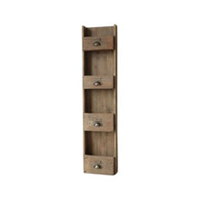 IBONSON Multi Tiered Plant Stand Indoor Courtyard Balcony Four-Grid Wooden Wall Flower Stand Garden Decoration Gardening Tool Storage Rack Corner Outdoor Plant Stand