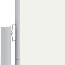 YITHOPI Retractable Side Awning for Patio and Balcony, Cream Sun Shade with 472.4 Inch Extension, Durable Polyester PU Coating, Easy Installation, Automatic Roll-Back