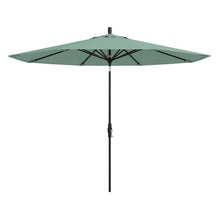 California Umbrella 10-Year Protection 11-Ft Outdoor Patio Umbrella, Pacifica Fade-Resistant Fabric, Crank Lift, 8-Rib Aluminum Frame, Stone Black Pole, Spa