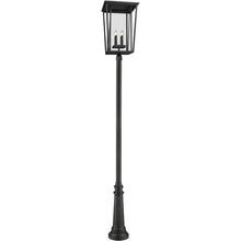 Z-Lite 4 Light Outdoor Post Mounted Fixture 571PHXXLR-511P-BK