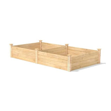 Saranya Rustic Cedar Raised Bed Planter Box Natural Wood 96" L x 48" W x 14" H