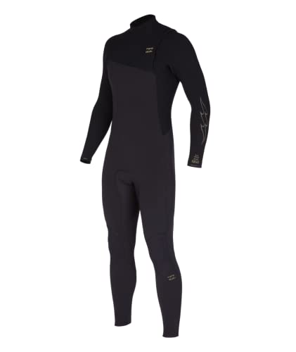 Billabong Mens 3/2mm Revolution Natural Zipperless Fullsuit Wetsuit Black Large