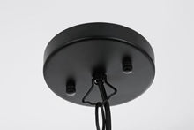 ARS Concepts 27" Outdoor Hanging Light, Iron and Glass, Black, Exterior Pendant Fixture for Porch Patio Entryway