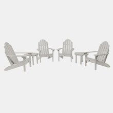 Highwood Classic Westport 6pc Set with 4 Adirondack Chairs and 2 Side Tables Harbor Gray