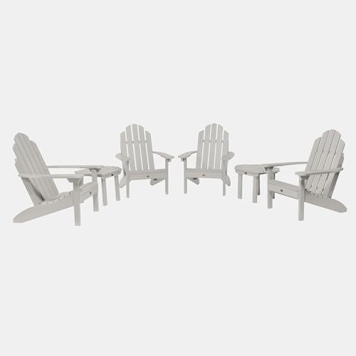 Highwood Classic Westport 6pc Set with 4 Adirondack Chairs and 2 Side Tables Harbor Gray
