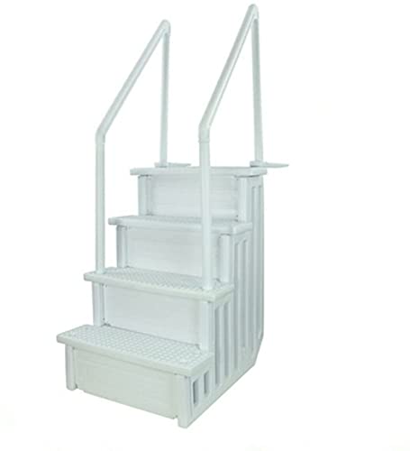 LITYPEND 28" Wide Anti-Slip Above Ground Step Ladder w/Pad for Above Ground Pools with Flat Bottoms (1 Pcs), Shipping from The USA