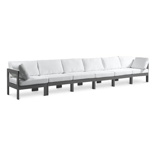 Meridian Furniture 376White-S180A Nizuc Collection Modern | Contemporary Outdoor Patio Modular Sofa