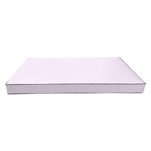 Prolinemax Style2 Twin Size 5PC Contrast Pipe Outdoor Daybed Mattress Cushion Set White