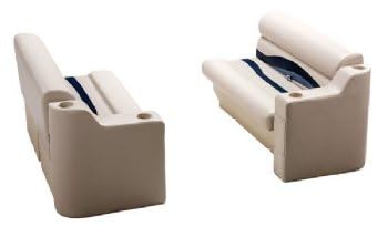 RestorePontoon Pontoon Boat Seat Group 43" Platinum/Cobalt/Navy Blue