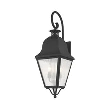 Livex Lighting 2555-29 Outdoor Wall Lantern with Seeded Glass Shades, Vintage Pewter