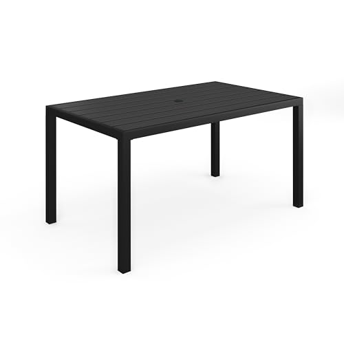 Martha Stewart Lily Pond 60" Indoor/Outdoor Patio Table, Black