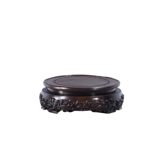 QUANGJN Pcs Plants Saucers Solid Wood Flower Pots, Vases, Handicrafts, Buddha Statues, Teapots, Round Bases, Mahogany Brackets Plant Pot Saucers,