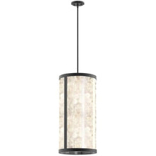 The Great Outdoors Salt Creek 1-Light Black LED Outdoor Pendant Light with Clear Acrylic Shade and Quartz Crystalline Inserts 8186-66A-L