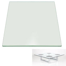 SXKJQER Square Glass Dining Table Top, Tempered Glass Kitchen Table Top Set for 4-6, Clear Square Dining Table Top, Long Lasting Clear Glass, Heat-Strengthened Glass, for Restaurant Table(95x95cm)