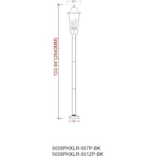 Z-Lite Gannon 3 Light 106" Tall Post Light Black