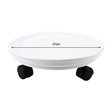 SIDUFHAOPKLL Rolling Potted Plant Stand with Universal Wheels Round Plastic Tray Heavy Duty Flower Pot Rack(21.5cm)