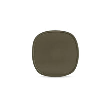 NADAAL STUDIOS Henric Outdoor Side Table, Pedestal Concrete with Seamless Rounded Edge Deep Green