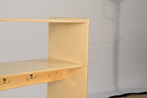 Wood Designs Baltic Birch Toddler Dress-Up Station with Mirror & Hooks
