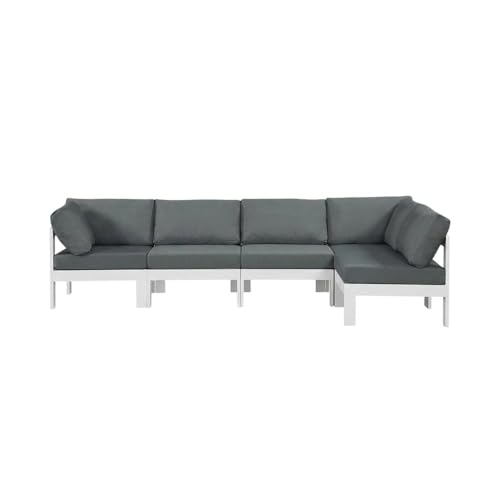 Outdoor Escape Gray Fabric Outdoor Patio Modular Sectional, Weather-Resistant Cushions, Comfortable Back Height, Sturdy Frame for Outdoor Lounge