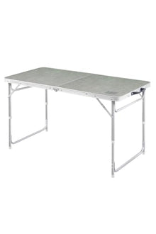 SODEF Portable Folding Picnic Table, 3 Height Adjustable Aluminum Camping Table with MDF Top, Easy Carry for Outdoor, Garden, BBQ - 47.2 x 23.6 inches - Fabric Pattern