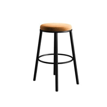 hezhuhe2258 Bar Chair Backless Bar Counter Chair Minimalist Restaurant High Legged Wrought Iron Stool with Orange Legs(XXXX-Large)