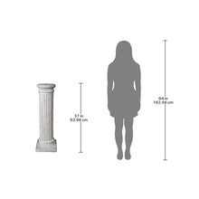 Design Toscano Classical Greek Fluted Garden Plinth Base Statuary Pedestal, Medium, Cranberry, 30